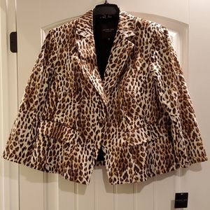 NWT Rachel Roy Collection Leopard Print Jacket 16W